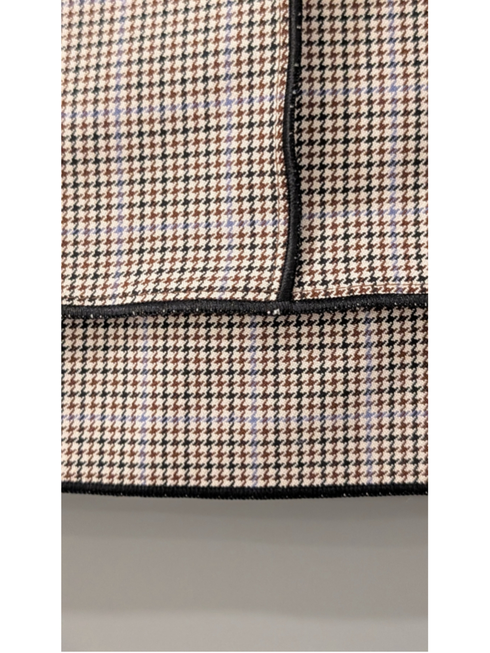 Women's Zara Basic Plaid Blouse Size M Beige Brown Tie Sleeve - Picture 6 of 8